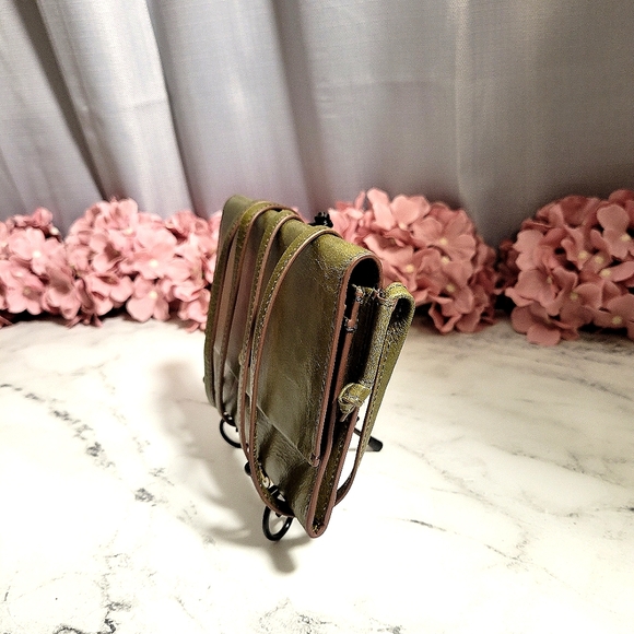 HOBO Olive Green Small Leather Crossbody & Shoulder Bag - Picture 4 of 8